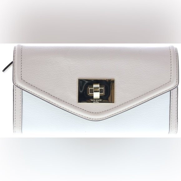 kate spade Handbags - Kate Spade New York Walter Place Jean Leather Envelope Wallet in Pebble Cream